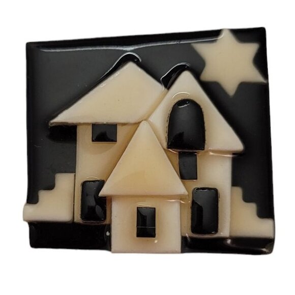 Lucinda Boarder Baby Project Black White House Pin E728 - Picture 7 of 7